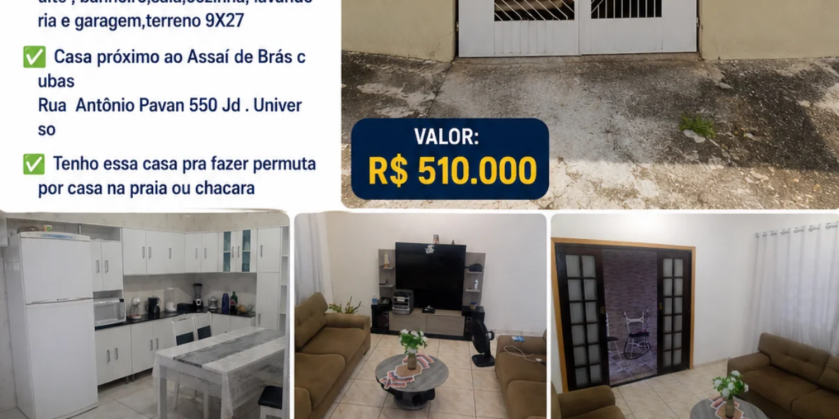 Excelente casa no jardim universo. Ótima localização · Mogi das Cruzes/SP